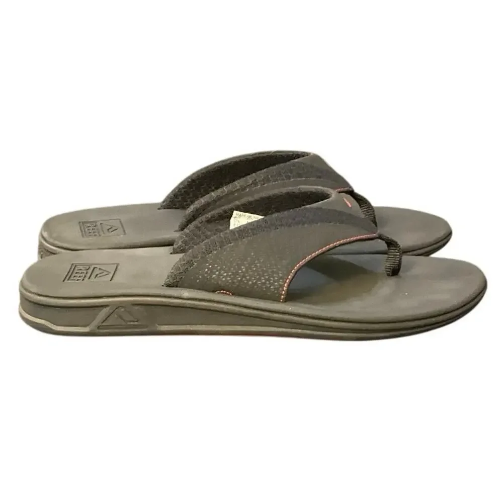 Reef Men's Size 14 Black Red Comfort Flip Flop Sandals Beach Casual